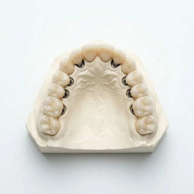 Modelo de arcada dental com 6 implantes All-on-6 em Belo Horizonte