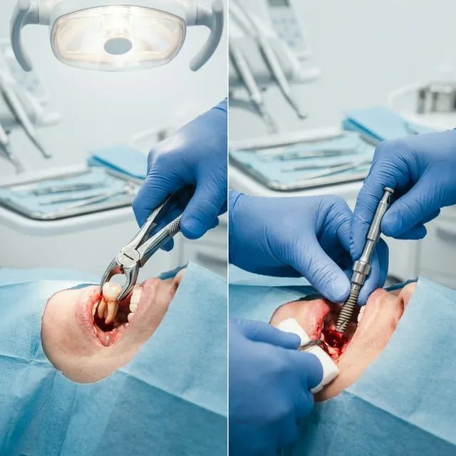 Procedimento de implante dentário imediato em clínica em Belo Horizonte