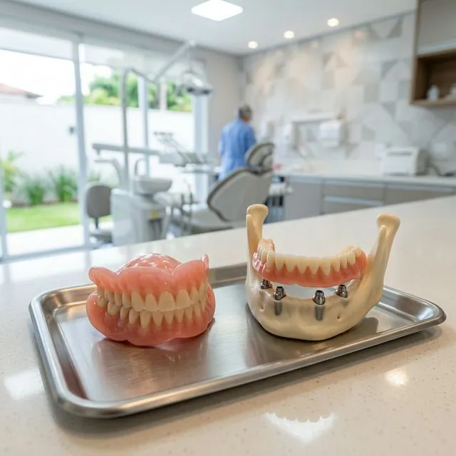 Diferença entre overdenture e dentadura comum — Implante Já BH